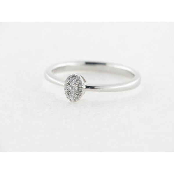 Sortija Oro Blanco Diamantes