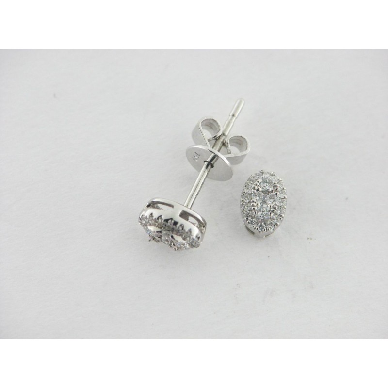 Pendientes Oro Blanco Diamantes