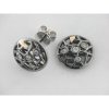 Pendientes Oro Blanco Rutenio Diamantes