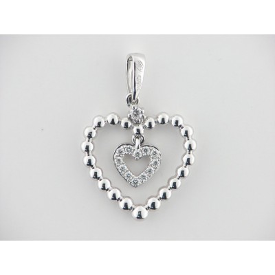 Colgante Oro Blanco Diamantes