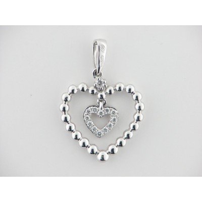 Colgante Oro Blanco Diamantes