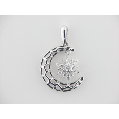 Colgante Oro Blanco Diamantes