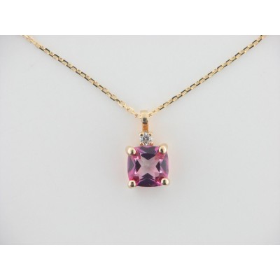 Gargantilla Oro Diamante Topacio