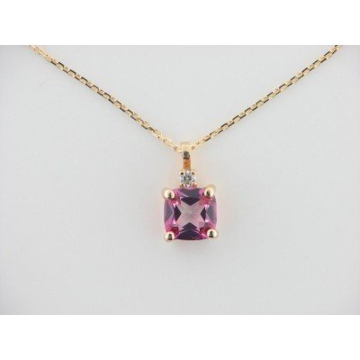 Gargantilla Oro Diamante Topacio