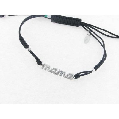 Lotus Pulsera Plata Hilo Mama Piedras