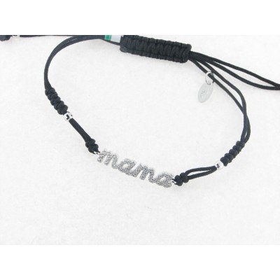 Lotus Pulsera Plata Hilo Mama Piedras