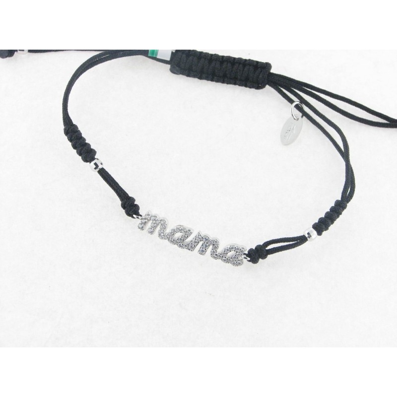 Lotus Pulsera Plata Hilo Mama Piedras