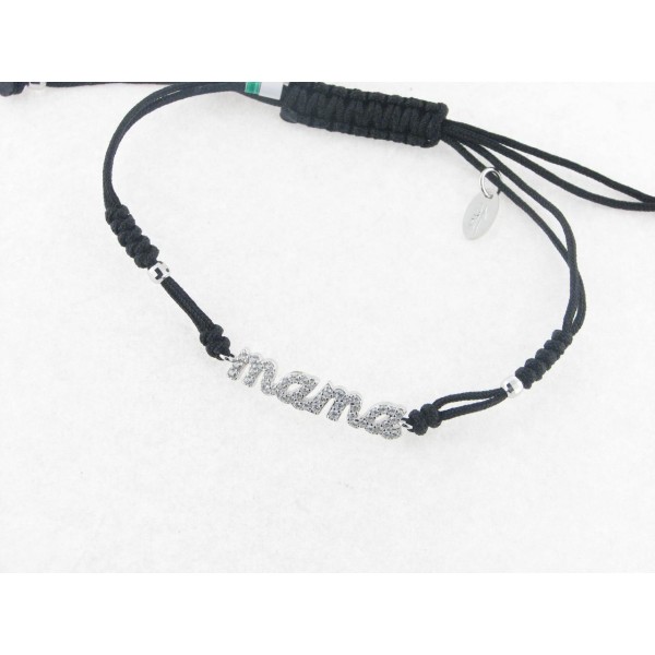 Lotus Pulsera Plata Hilo Mama Piedras