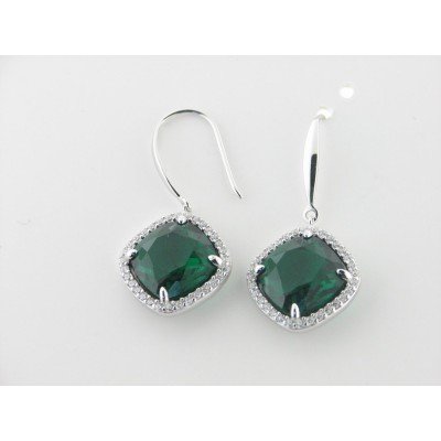 Lotus Pendientes Colgar Plata Piedras