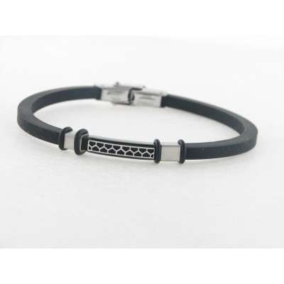 Lotus Pulsera Acero Caucho
