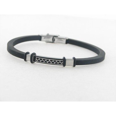 Lotus Pulsera Acero Caucho