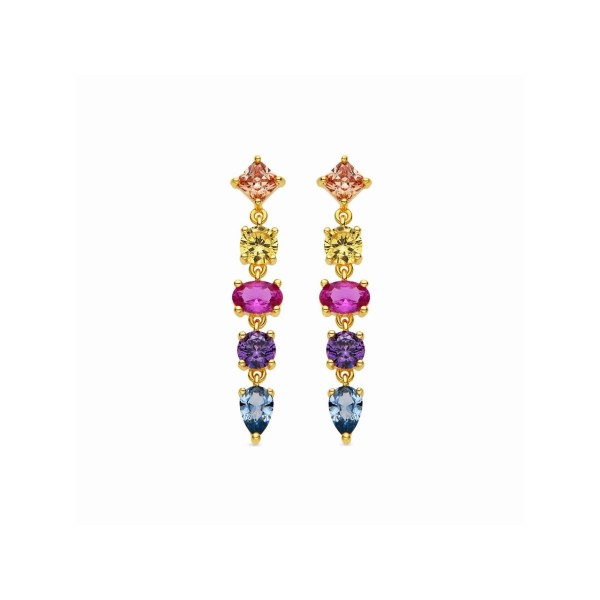Luxenter Pendientes Plata Chapada Piedras