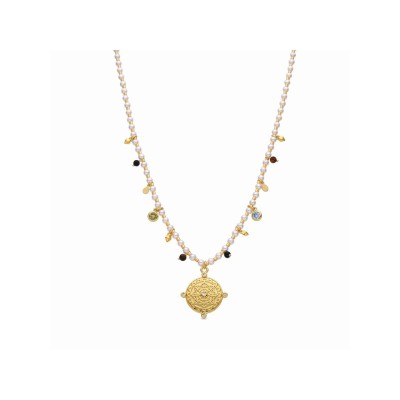 Luxenter Collar Plata Chapada Perlas