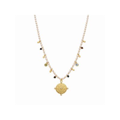 Luxenter Collar Plata Chapada Perlas