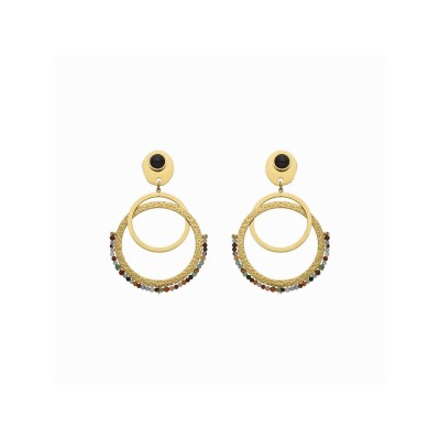 Luxenter Pendientes Acero Chapado Piedras