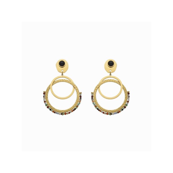 Luxenter Pendientes Acero Chapado Piedras
