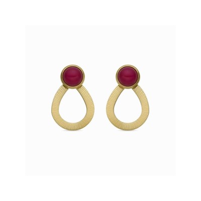 Luxenter Pendientes Acero Chapado Piedra