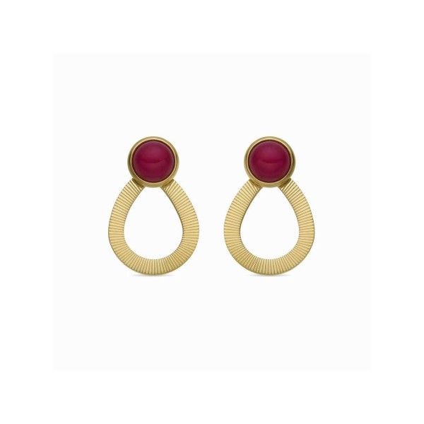 Luxenter Pendientes Acero Chapado Piedra