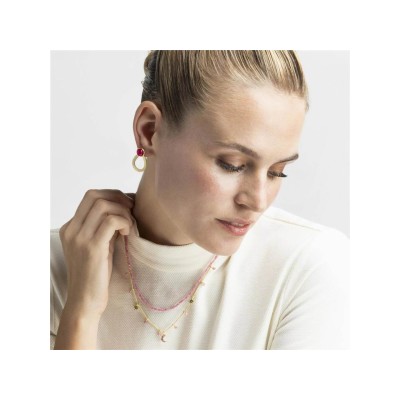 Luxenter Pendientes Acero Chapado Piedra