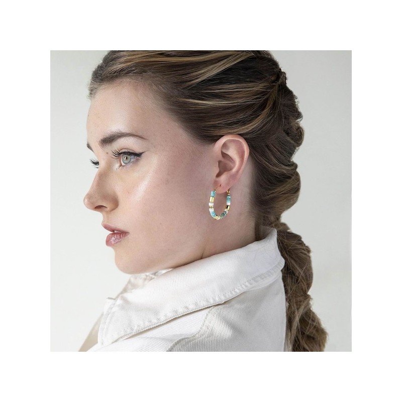 Luxenter Pendientes Aro Plata Chapada Piedras