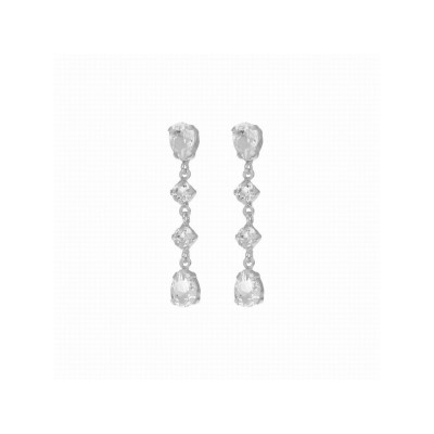 Victoria Cruz Pendientes Plata Piedras
