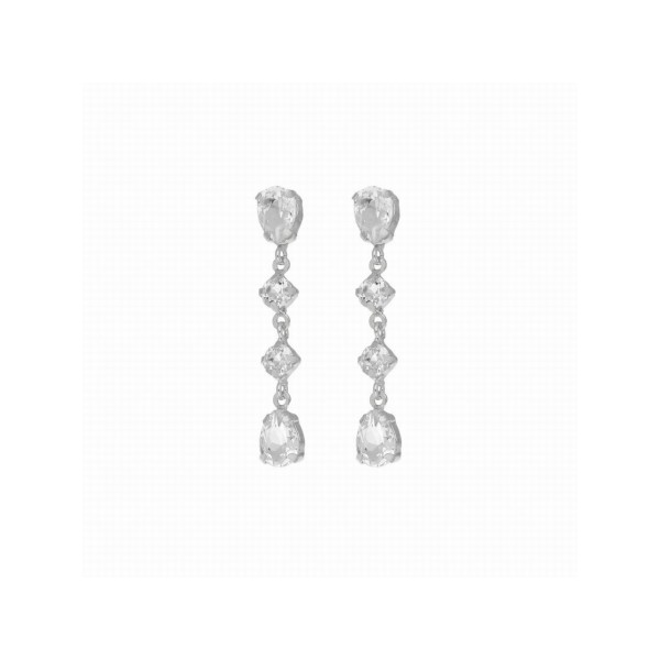 Victoria Cruz Pendientes Plata Piedras