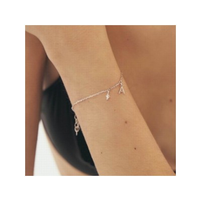 Victoria Cruz Pulsera Plata Inicial A