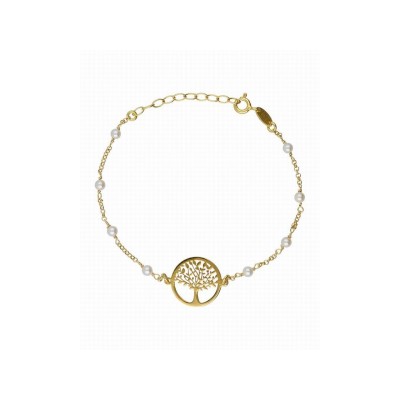 Victoria Cruz Pulsera Plata Chapada Perlas