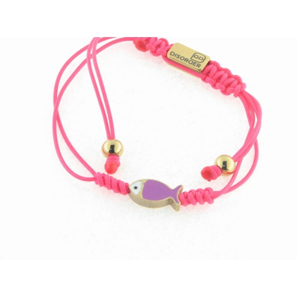 Disorder Pulsera Hilo Rosa Pez Dorado