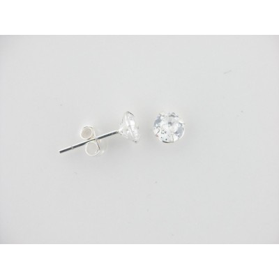 Pendientes plata circonita