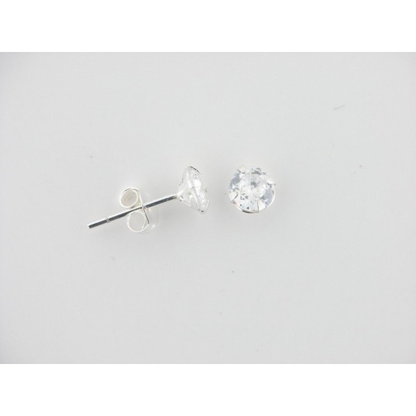 Pendientes plata circonita