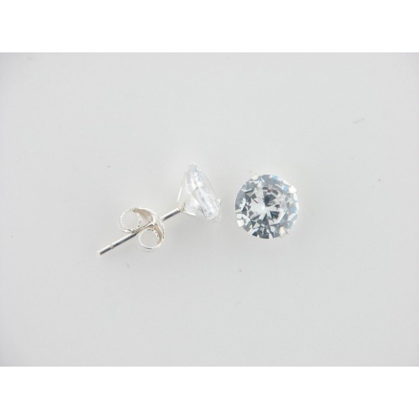 Pendientes plata circonita