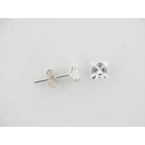 Pendientes plata circonita