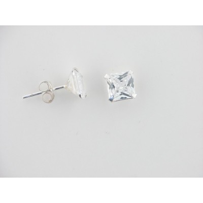 Pendientes plata circonita