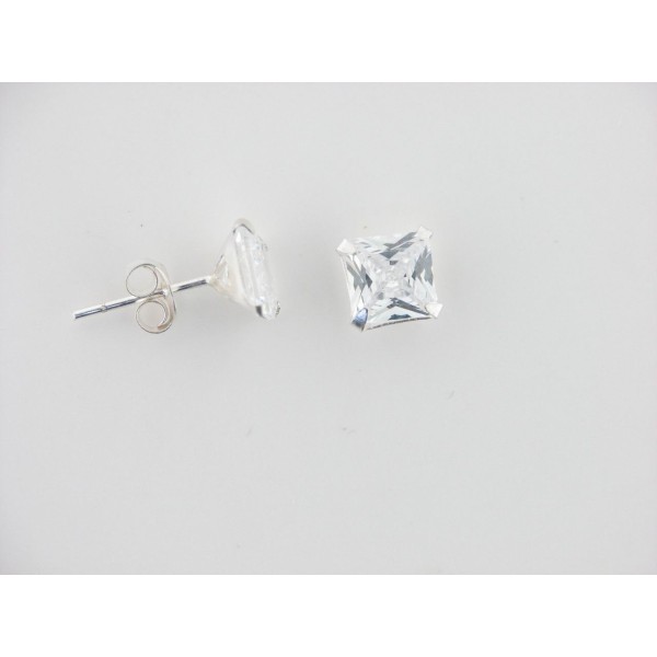 Pendientes plata circonita