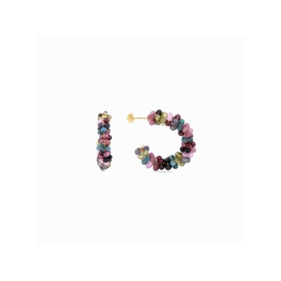Luxenter Pendientes Salblai Plata Chapada Piedras