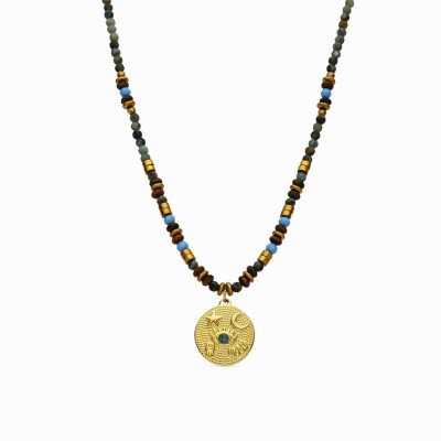 Luxenter Collar Acero Chapado Piedras