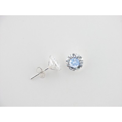 Pendientes plata circonita