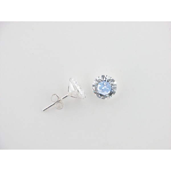 Pendientes plata circonita
