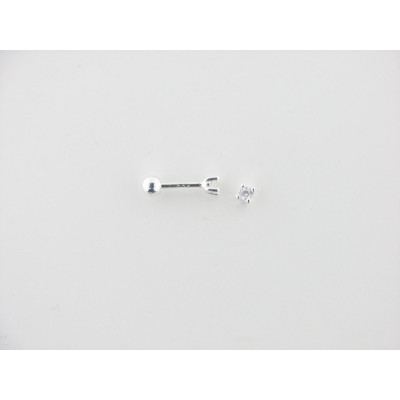 Pendientes plata circonita