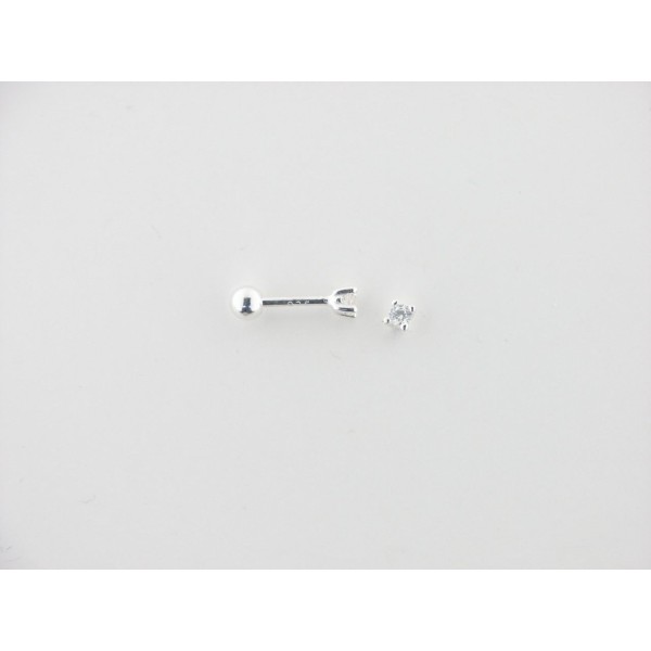 Pendientes plata circonita