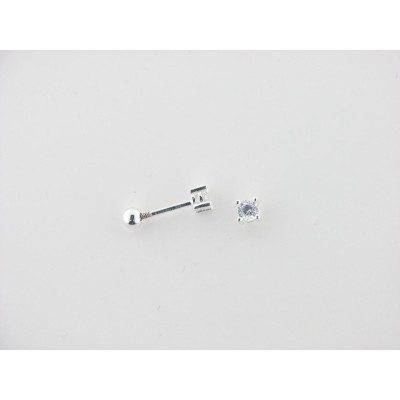 Pendientes plata circonita