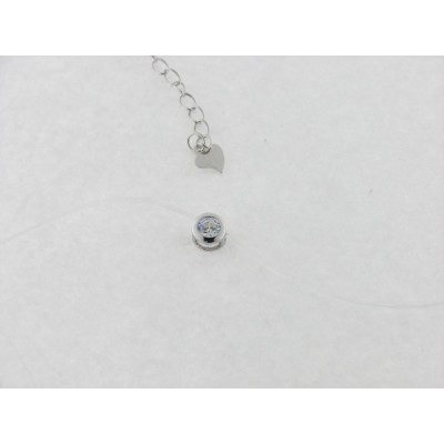 Gargantilla plata circonita nylon