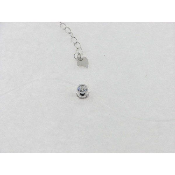 Gargantilla plata circonita nylon
