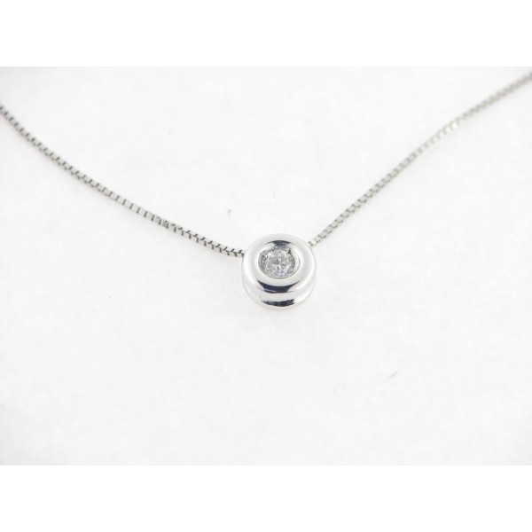 Gargantilla Oro Blanco Diamante