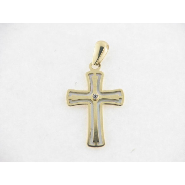 Cruz Oro Nacar Piedra