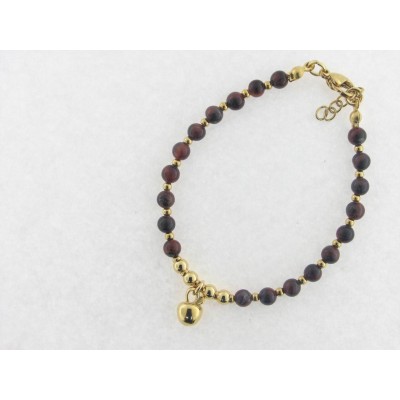 Pulsera acero chapado piedra