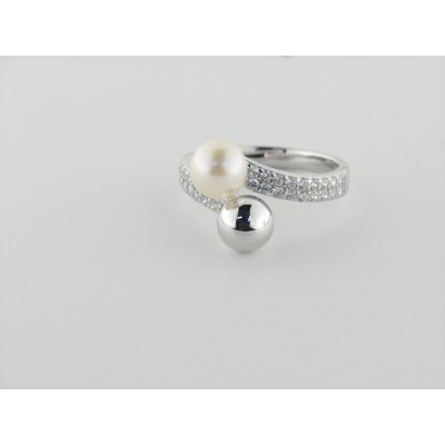 Duran Exquse anillo plata perla circonitas