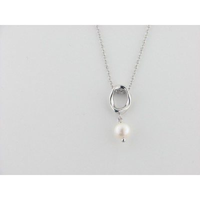 Duran Exquse colgante c/cadena plata perla
