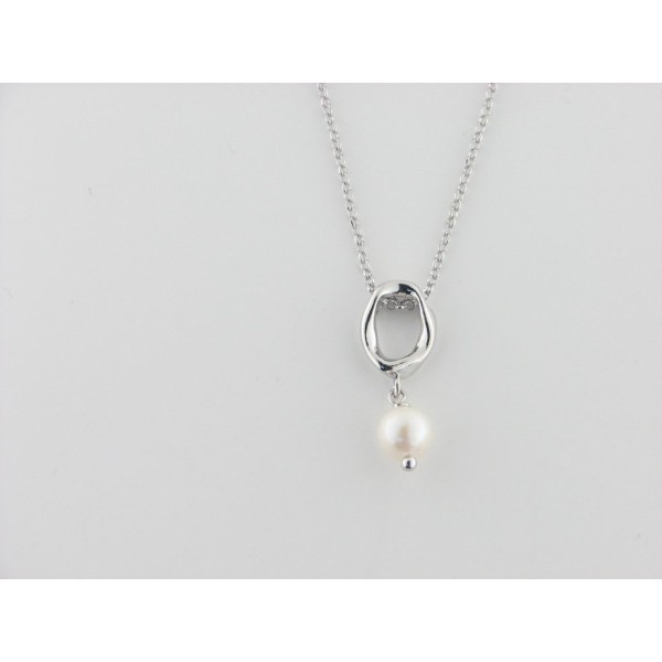 Duran Exquse colgante c/cadena plata perla